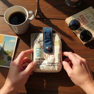 VINTAGE Y2K BRIGHTON Fashionista Wallet Diva VIP Grafitti Travel World Cities